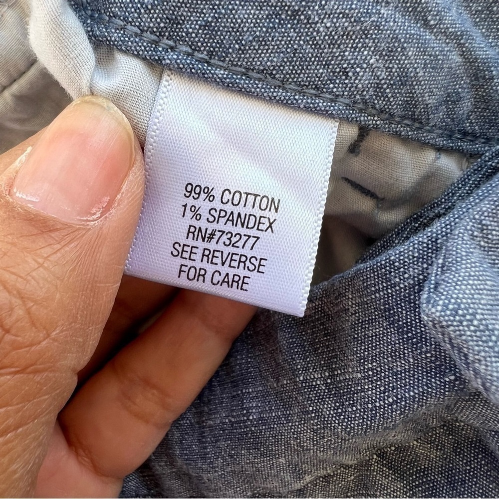 Chambray cotton shorts Croft & Barrow Size 16 - Picture 3 of 8